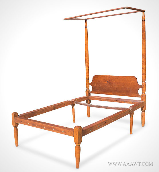 Press Bed, Folding Bedstead, Half Canopy Tester, Turned Posts
New England, Circa 1800, entire view